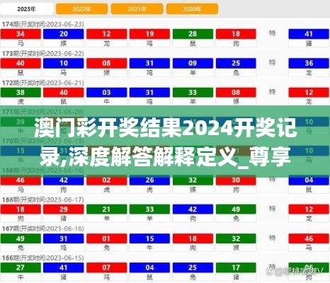 澳门彩开奖结果2024开奖记录,深度解答解释定义_尊享款26.219