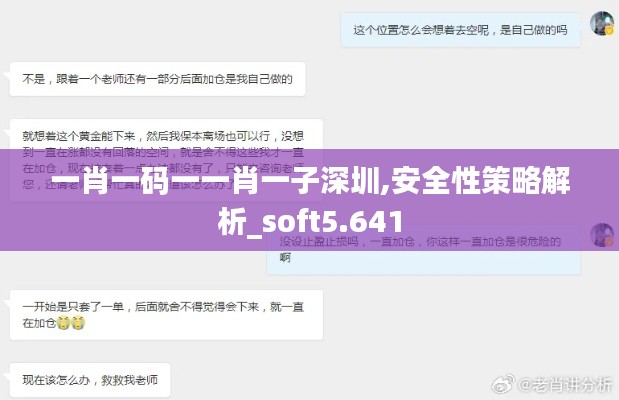 一肖一码一一肖一子深圳,安全性策略解析_soft5.641