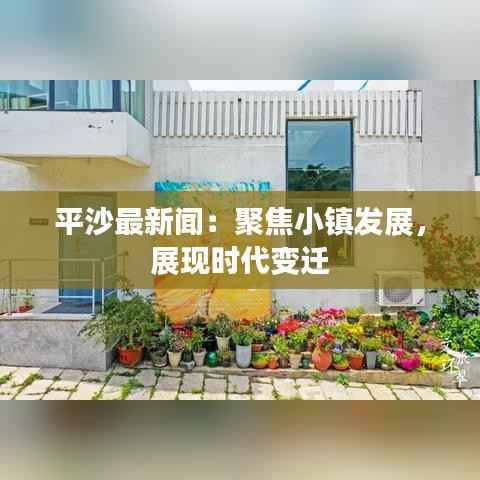 平沙最新闻:聚焦小镇发展,展现时代变迁