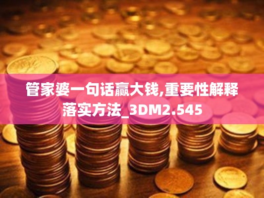 管家婆一句话赢大钱,重要性解释落实方法_3DM2.545
