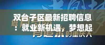 双台子区最新招聘信息:就业新机遇,梦想起航地