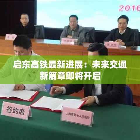 启东高铁最新进展：未来交通新篇章即将开启