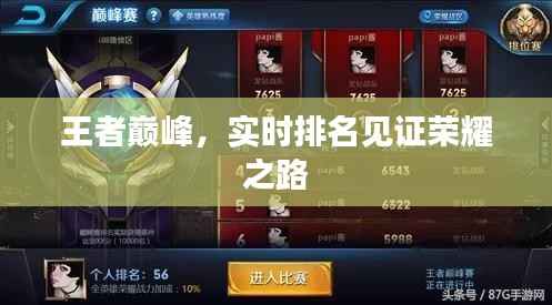 王者巅峰，实时排名见证荣耀之路