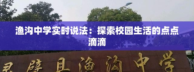 渔沟中学实时说法:探索校园生活的点点滴滴