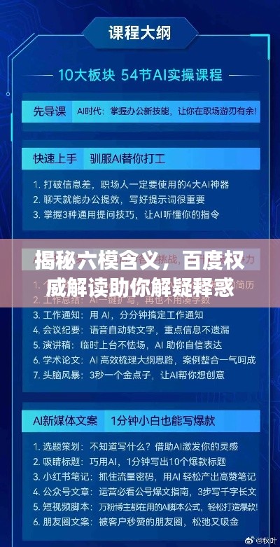 揭秘六模含义,百度权威解读助你解疑释惑