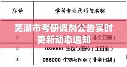 芜湖市考研调剂公告实时更新动态通知