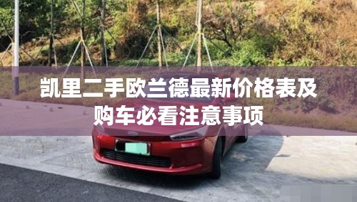 凯里二手欧兰德最新价格表及购车必看注意事项